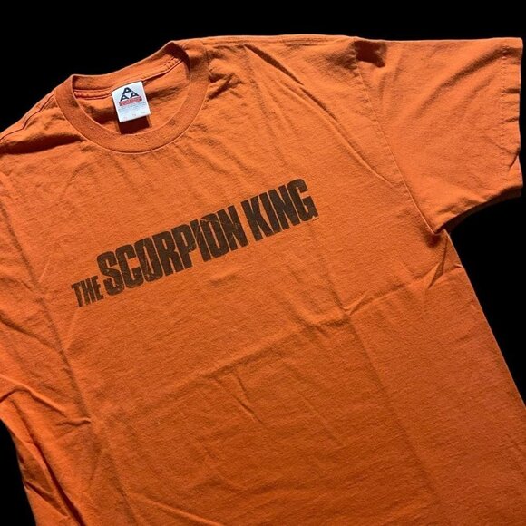 Vintage Scorpion King movie promo t shirt the rock wwe wwf rap Orange men’s XL - Picture 2 of 7